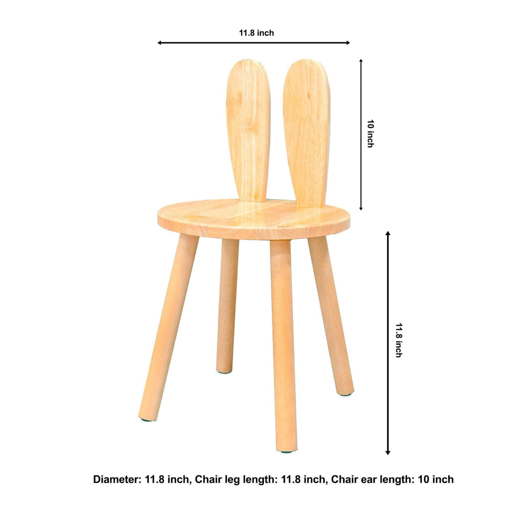 Turquoise resin kids chair back view showing frame construction