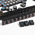 Black Neon Mahjong Set – 166 Tiles (Melamine, Engraving + UV Print)