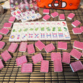 Pink Glitter Mahjong Tile Set – Acrylic Engraved (166 Tiles)