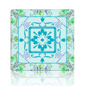 American Mahjong Table Mat – Non-Slip Playing Surface with Guide Design (Floral Edition)