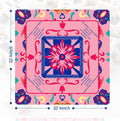 American Mahjong Table Mat – Pink Floral Non-Slip Game Mat (32.4” Square)