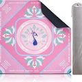 American Mahjong Table Mat with Carry Bag – Pink Peacock Non-Slip Game Mat (32”+)