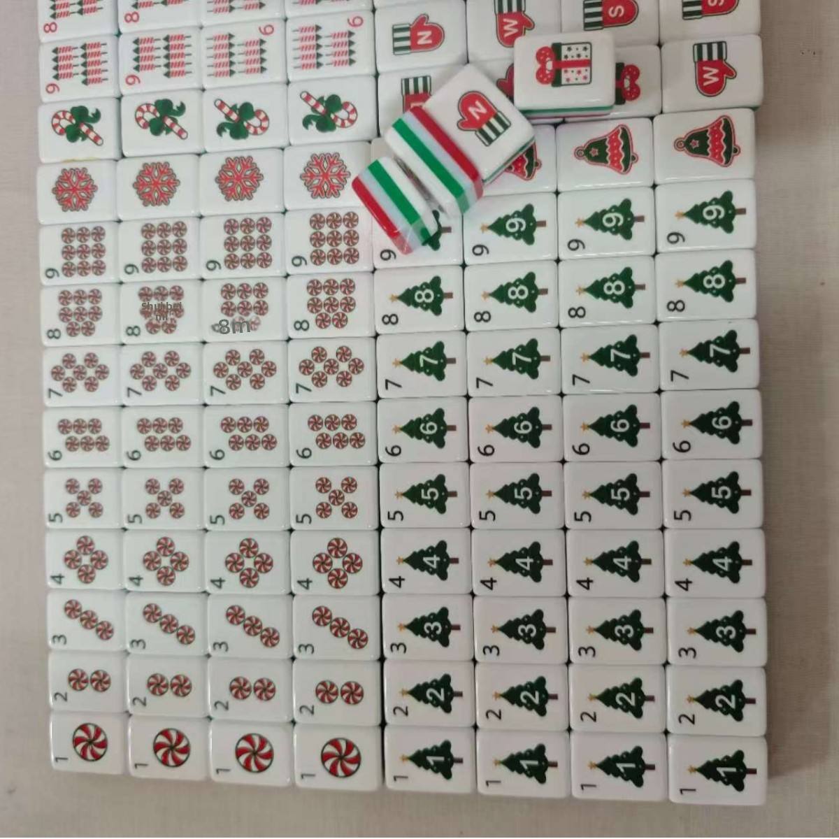 Marble Elegant Mahjong Collector's Set – Tiles, Mat, Racks & Dice
