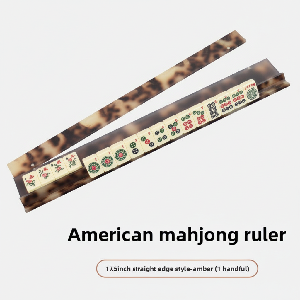 American Mahjong Tile Rack – Straight Edge Ruler (Multi-Style Acrylic Finish)